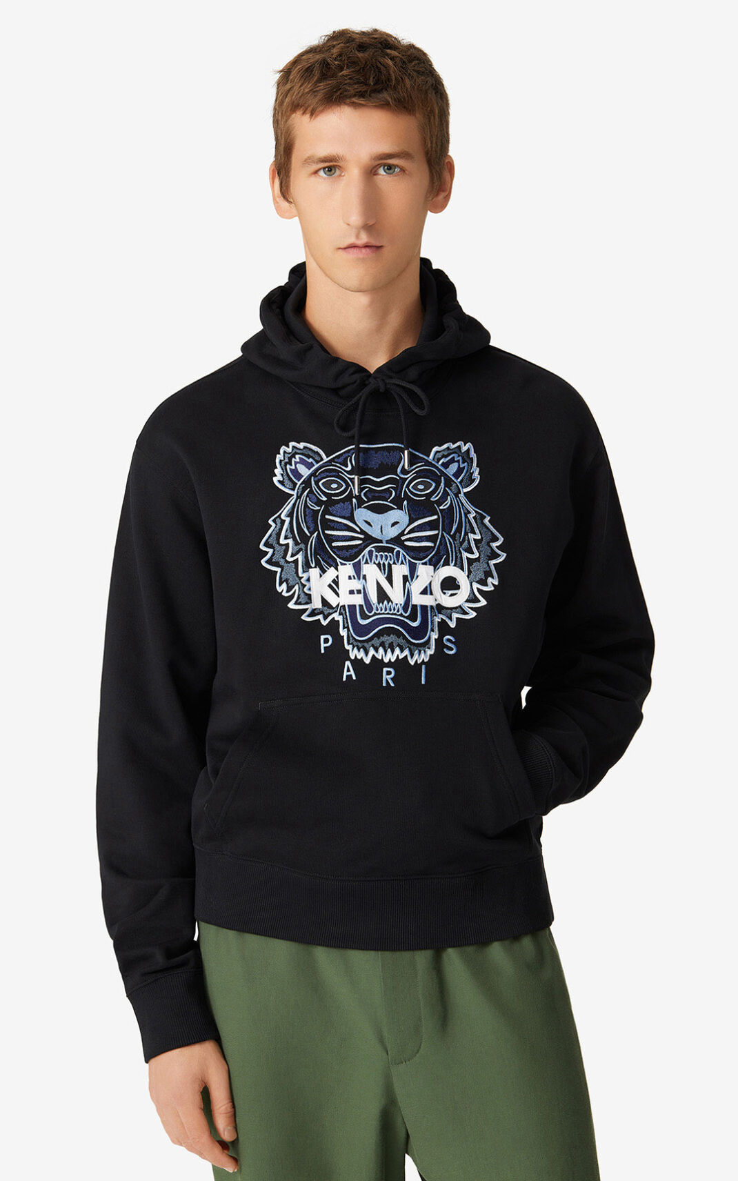 Sweat A Capuche Kenzo Homme Tiger Noir QBFDJ-3056